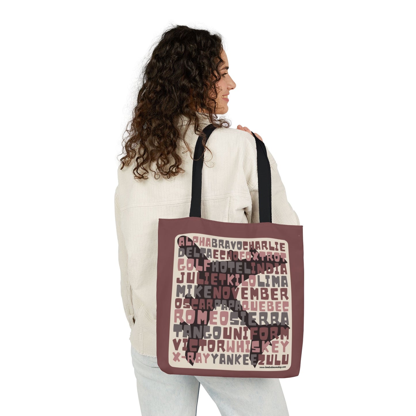 Pink Aviation Alphabet Tote Bag (3 sizes)