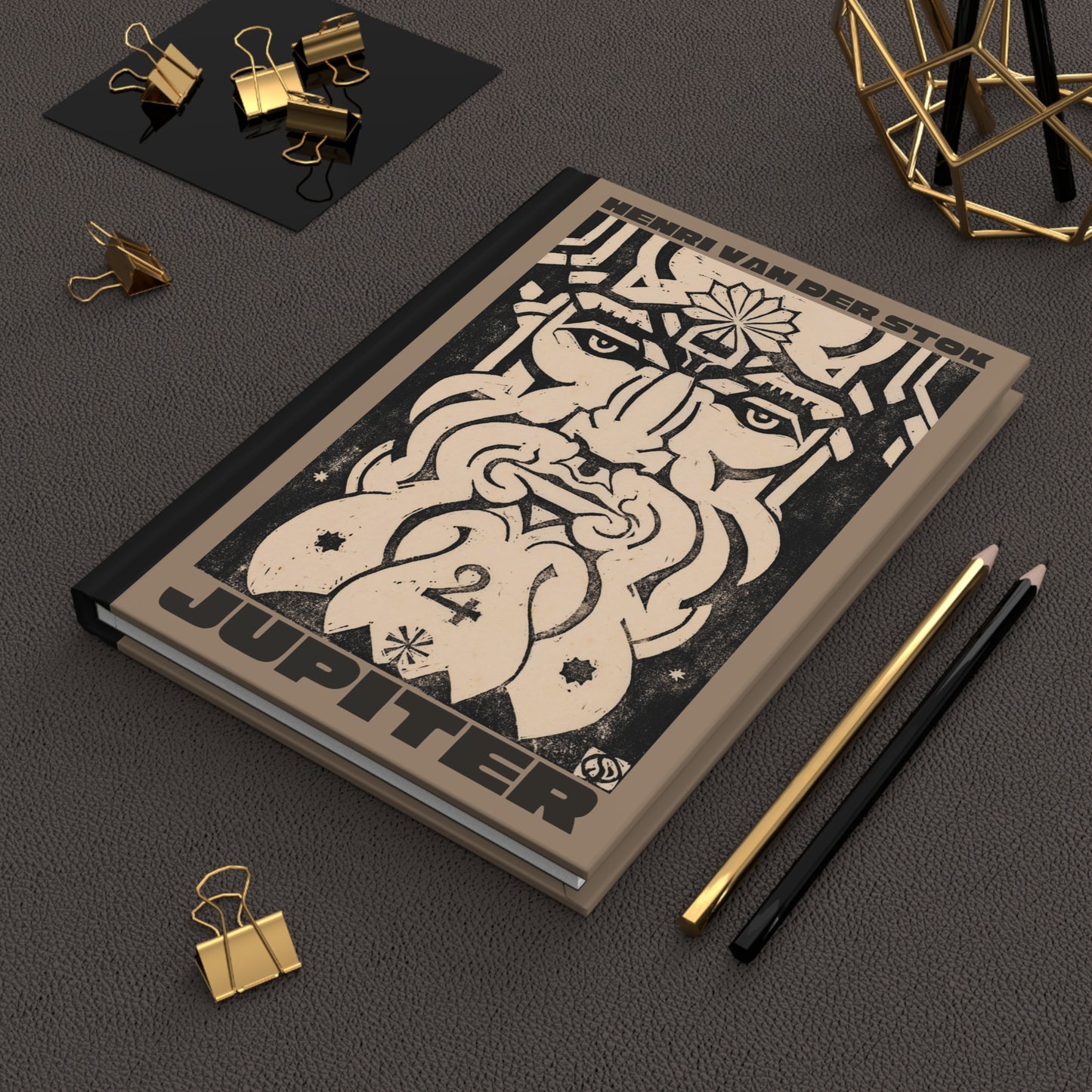 Jupiter Hardcover Journal | Henri van der Stok's Planet Masks No. 005