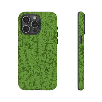 Antique Green Branch Pattern by William Morris iPhone Case
