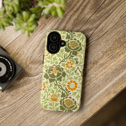 Olive & Orange Vintage Botanical iPhone Case