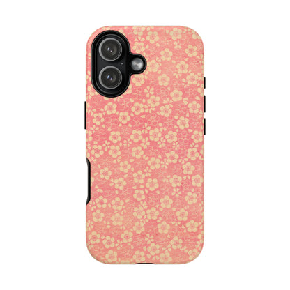 Pink Pattern Scattered Flowers iPhone Case
