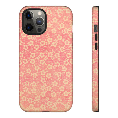Pink Pattern Scattered Flowers iPhone Case
