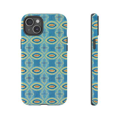 Turquoise Retro Geometric iPhone Case