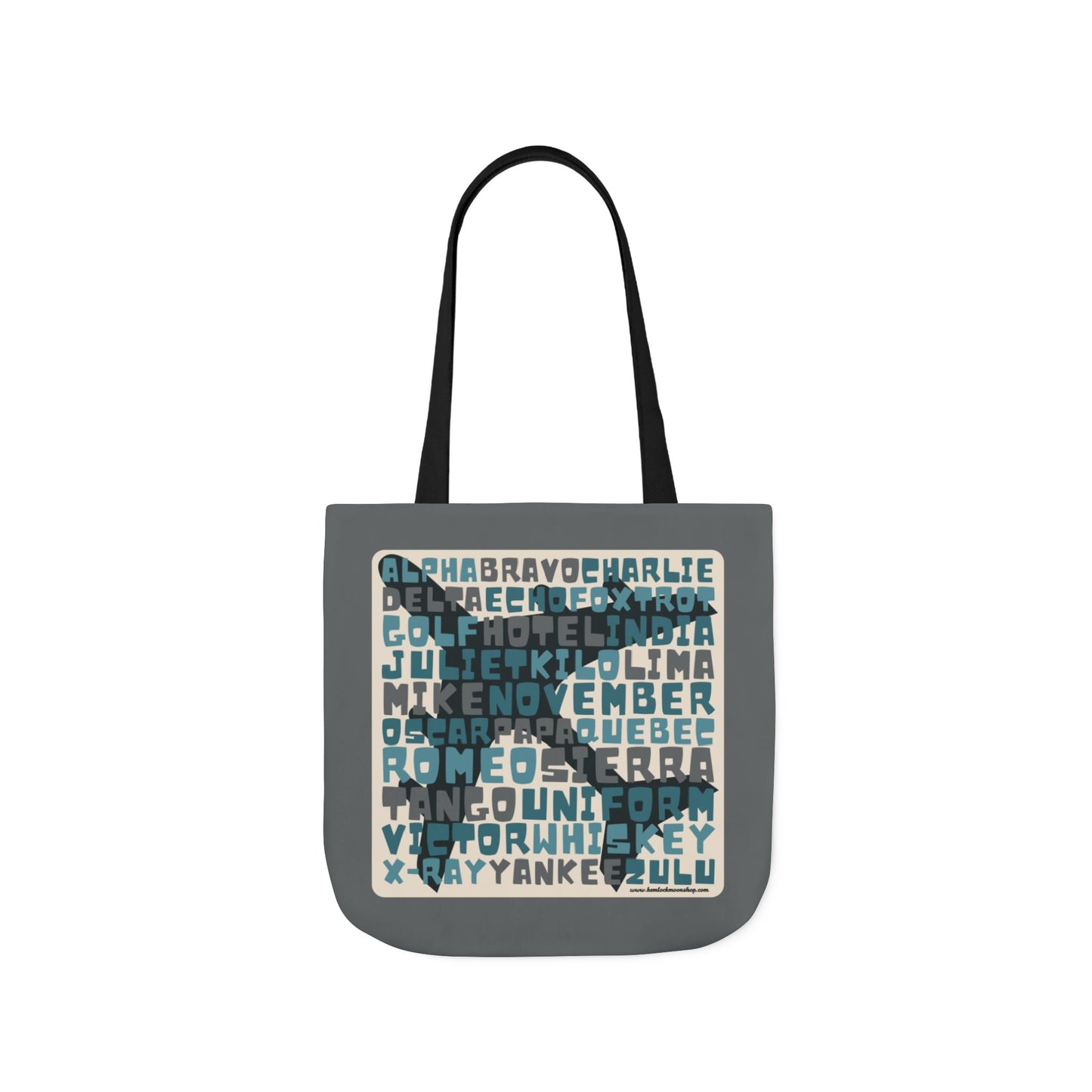 Blue Aviation Alphabet Tote Bag (3 sizes)