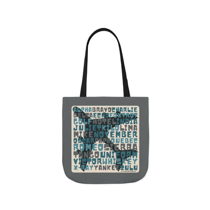 Blue Aviation Alphabet Tote Bag (3 sizes)