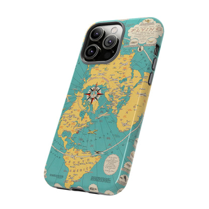 Map of Flying Retro iPhone Case