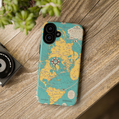 Map of Flying Retro iPhone Case
