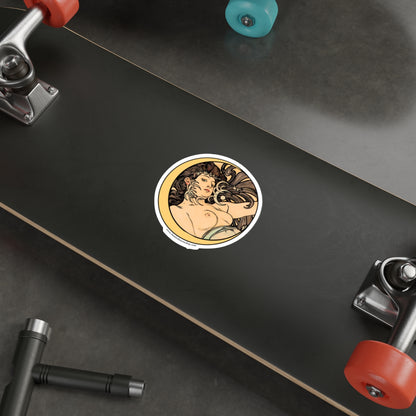 Witch Moon Art Nouveau Sticker :: Alphonse Mucha :: All-Weather, Water-Resistant Vinyl (5 sizes)