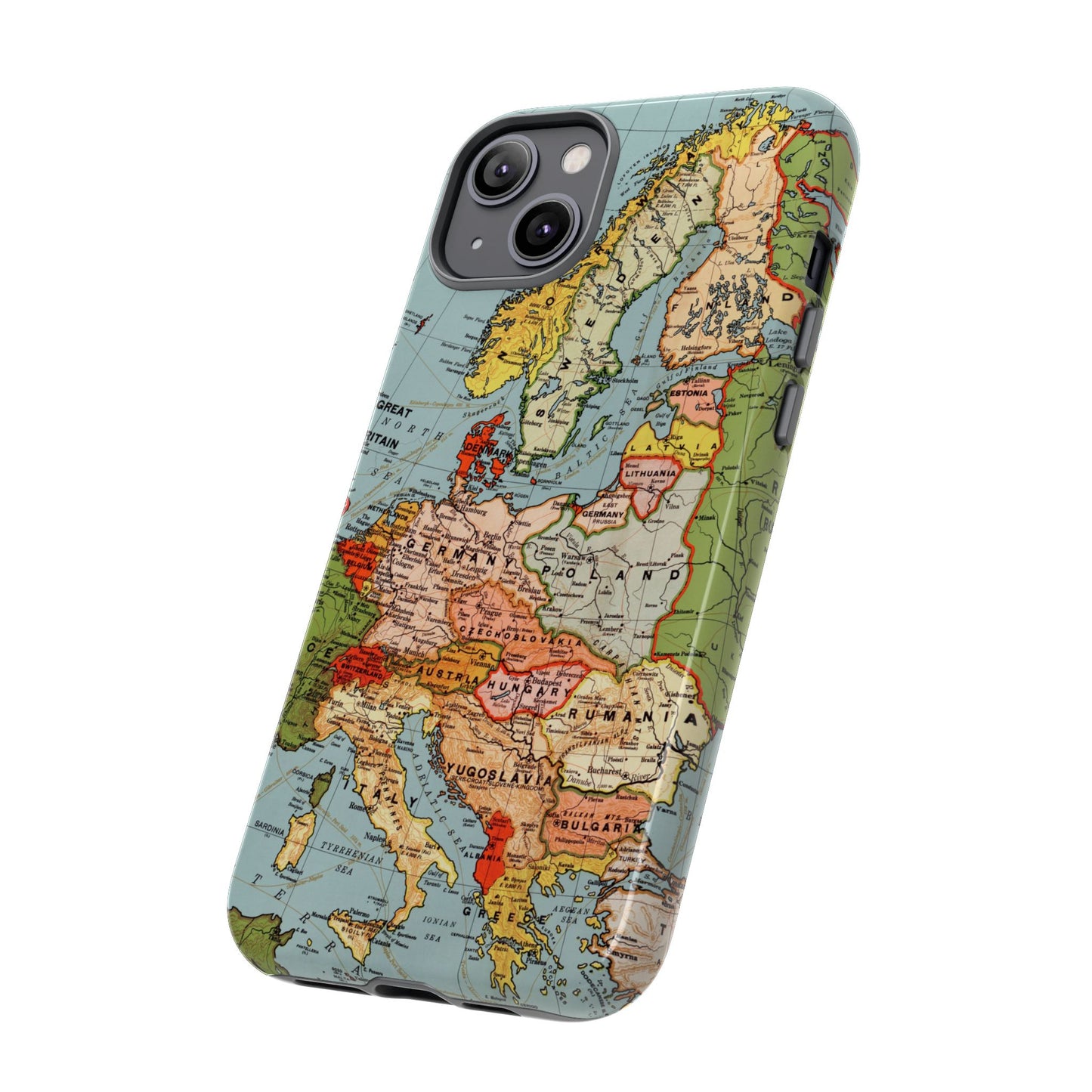 Wanderlust Vintage Map of Europe iPhone Case