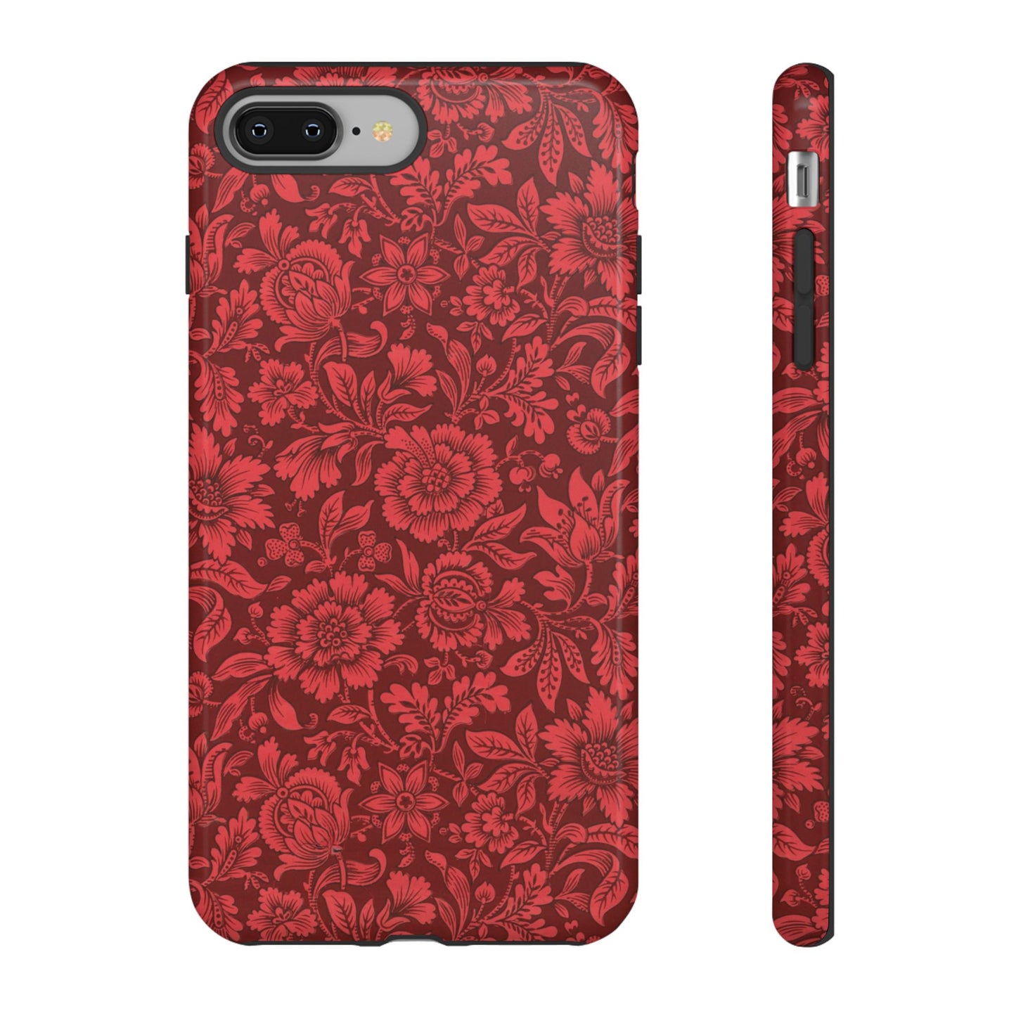 Vintage Crimson Floral Botanical iPhone Case