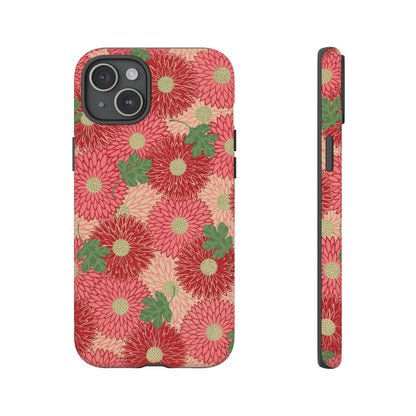 Pink Chrysanthemums Vintage iPhone Case