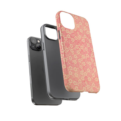 Pink Pattern Scattered Flowers iPhone Case
