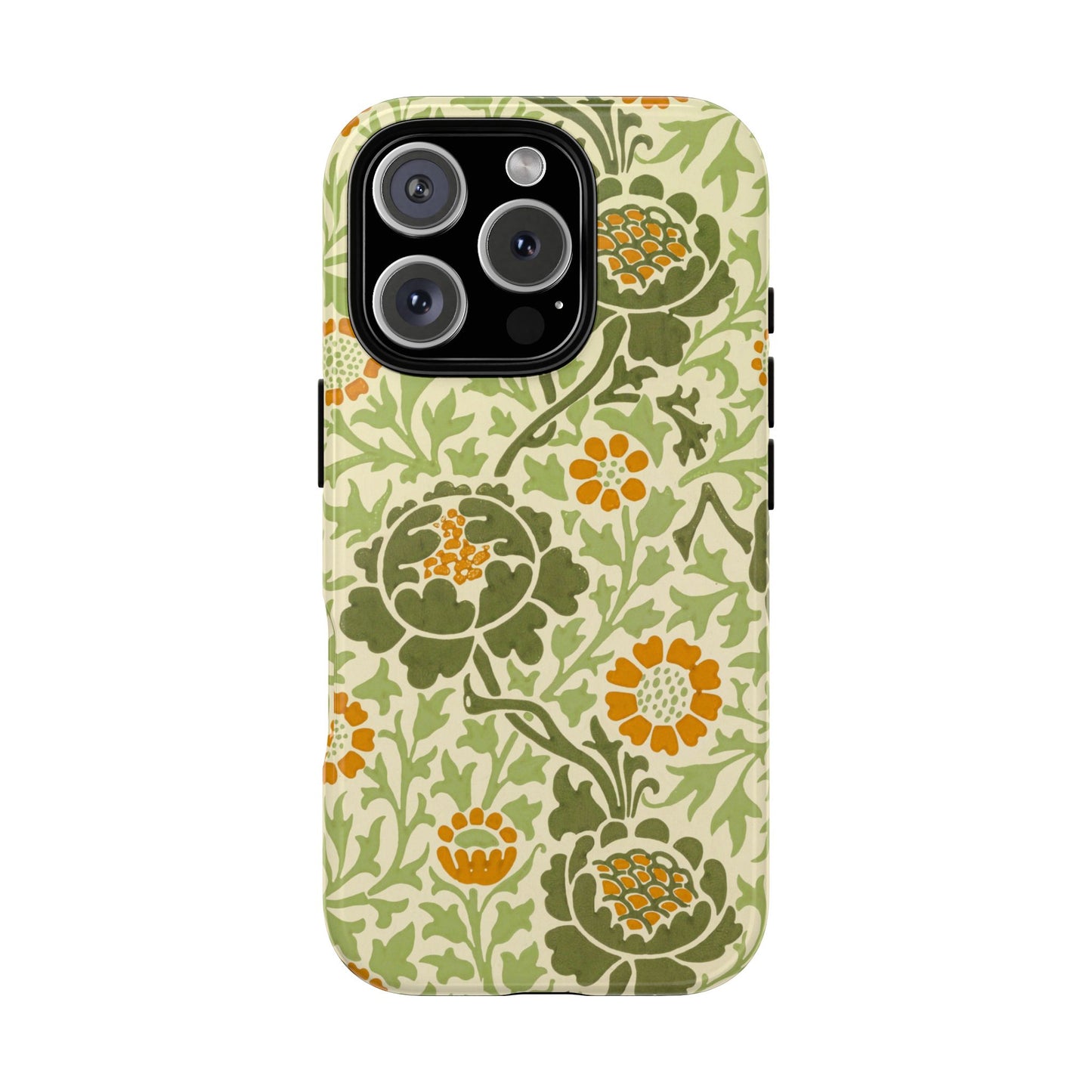 Olive & Orange Vintage Botanical iPhone Case