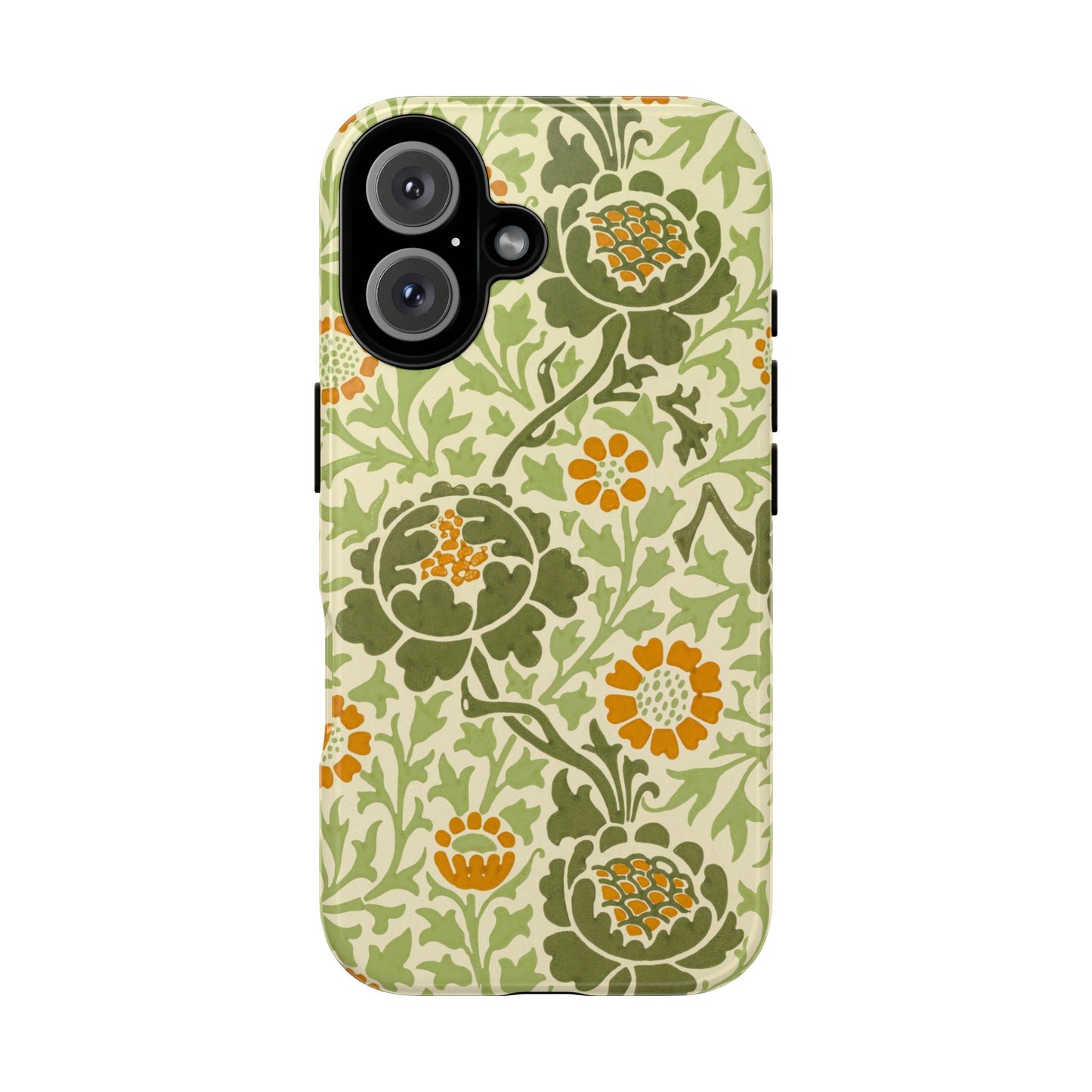Olive & Orange Vintage Botanical iPhone Case