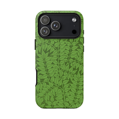 Antique Green Branch Pattern by William Morris iPhone Case