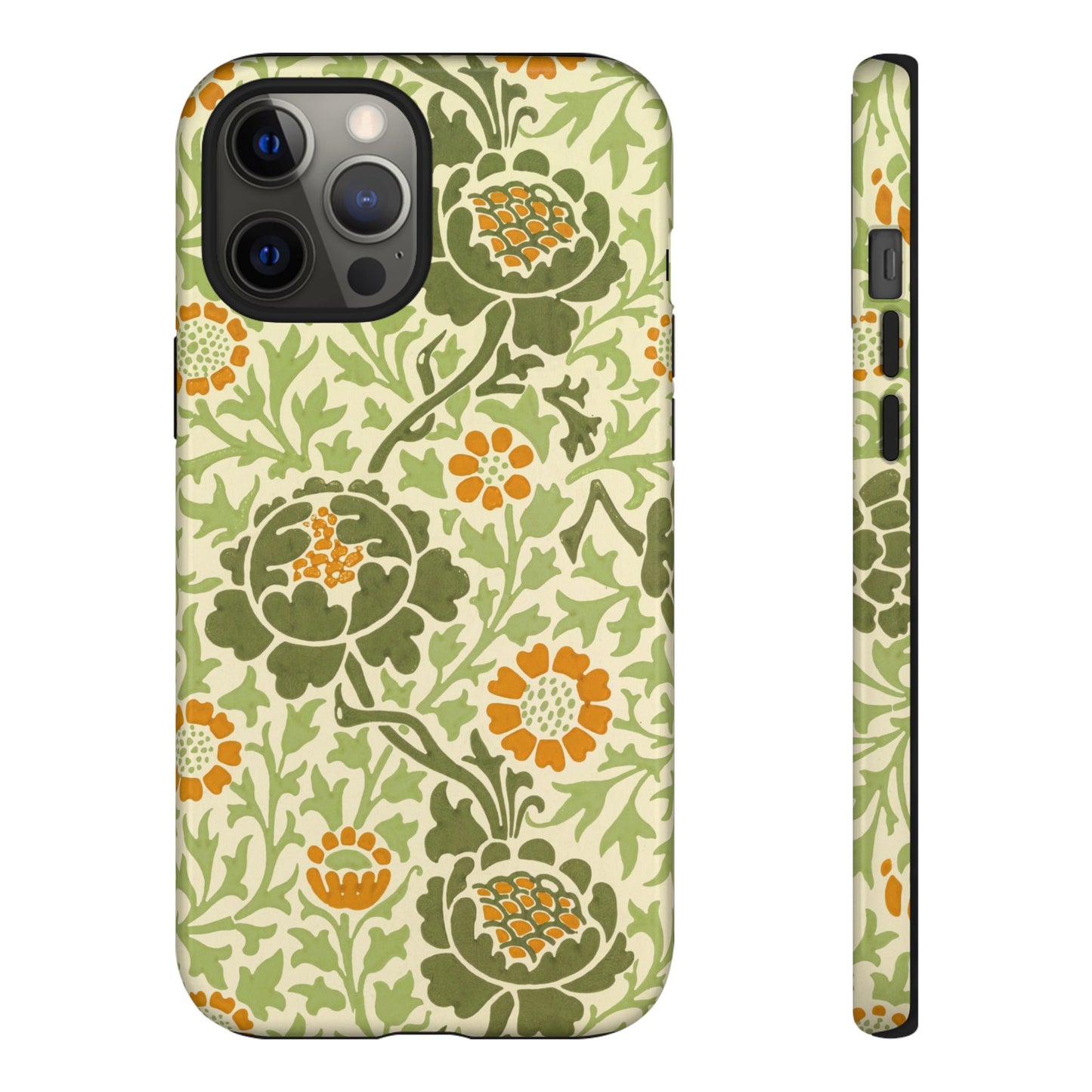 Olive & Orange Vintage Botanical iPhone Case