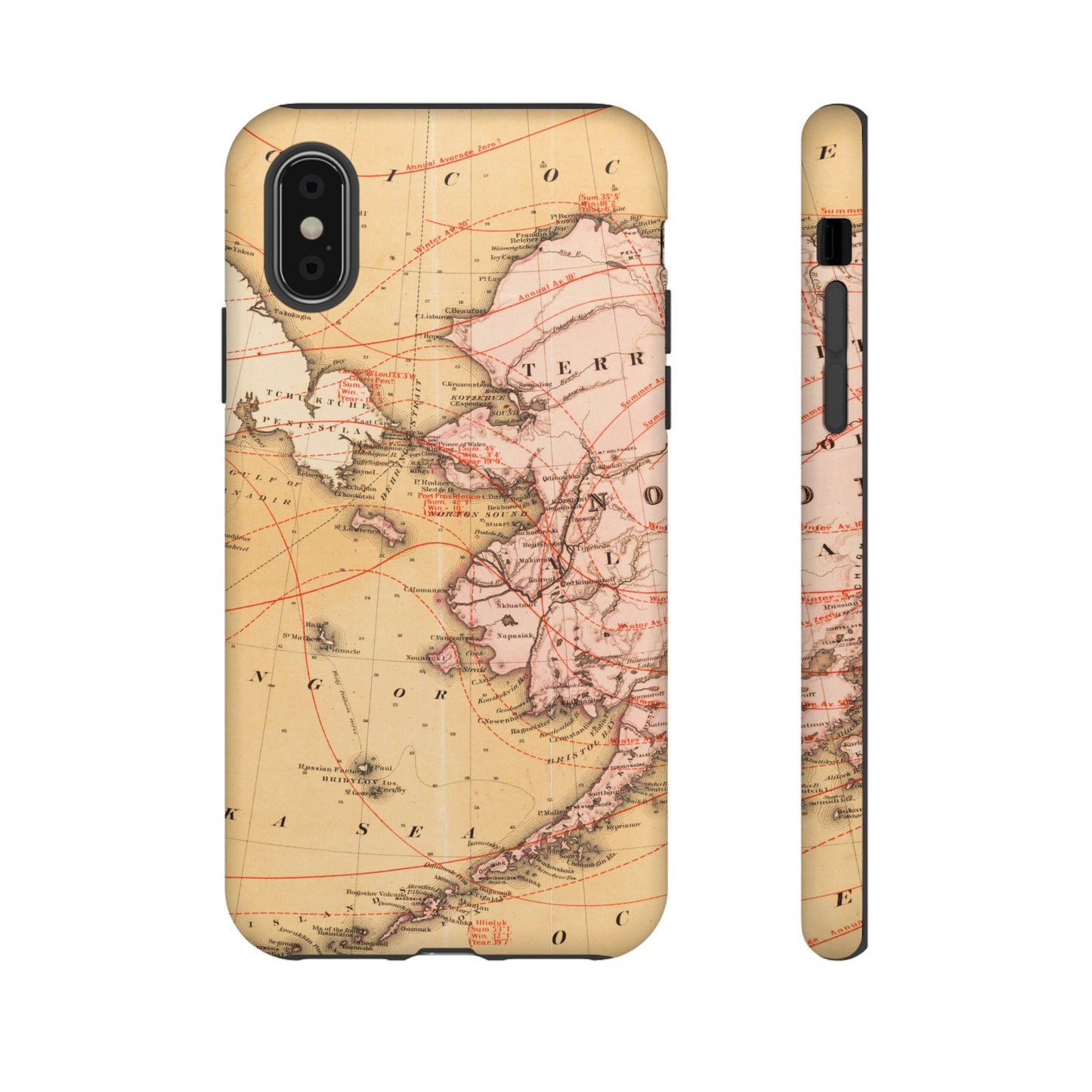 Alaska Territory Antique Map iPhone Case