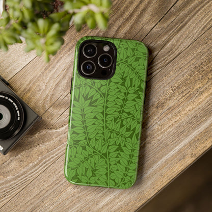 Antique Green Branch Pattern by William Morris iPhone Case