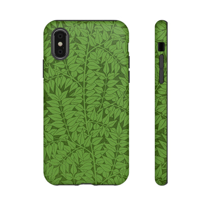Antique Green Branch Pattern by William Morris iPhone Case