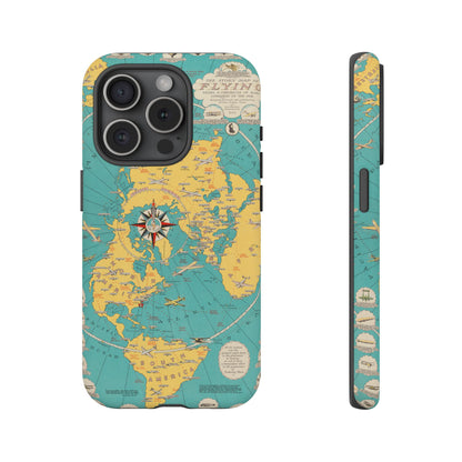 Map of Flying Retro iPhone Case