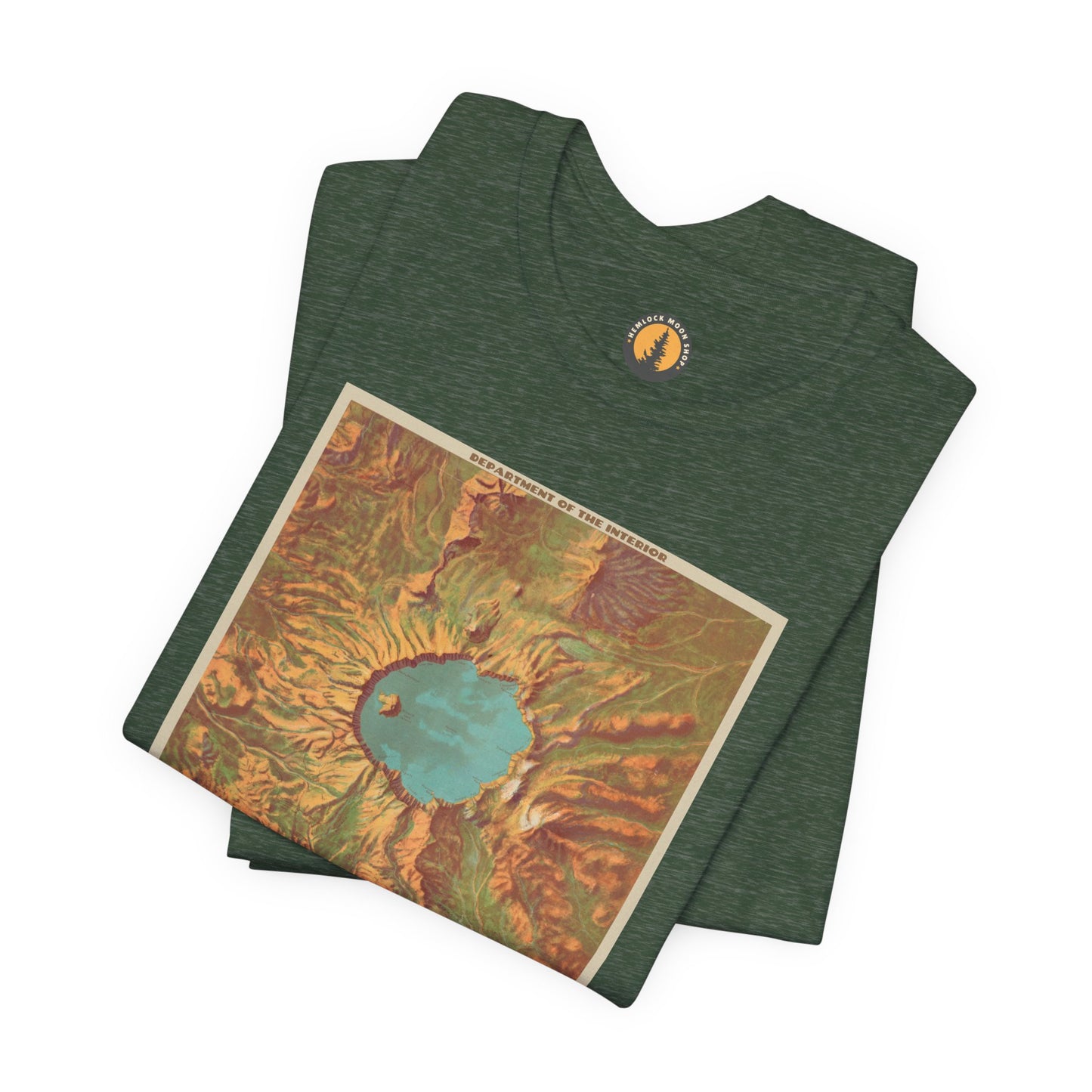 Crater Lake Vintage Map Tee
