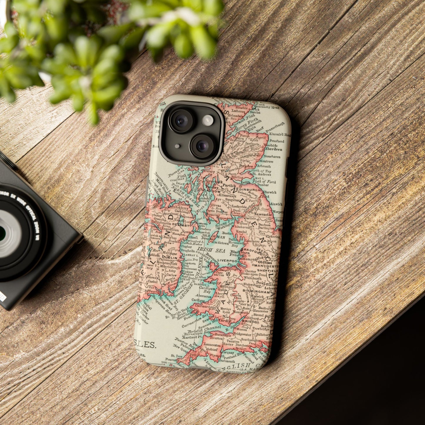 British Isles Vintage Map iPhone Case