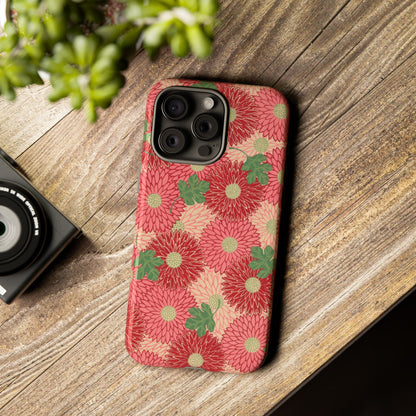 Pink Chrysanthemums Vintage iPhone Case