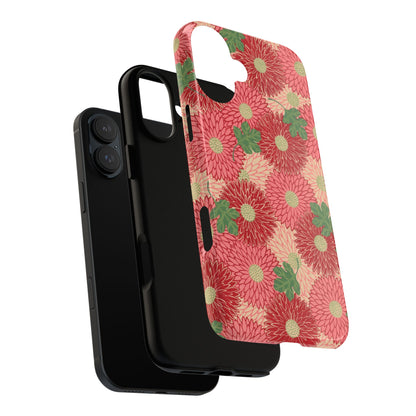 Pink Chrysanthemums Vintage iPhone Case