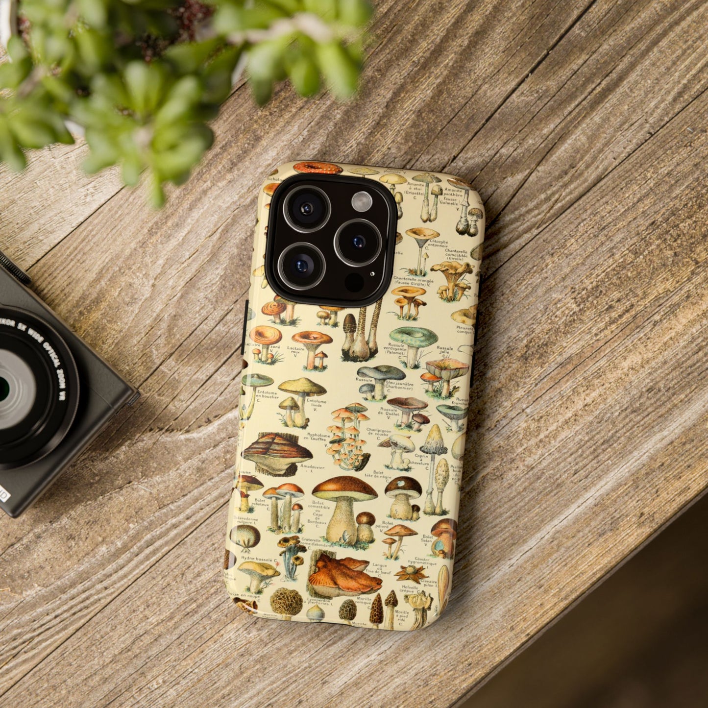 Mushrooms Vintage Field Guide iPhone Case