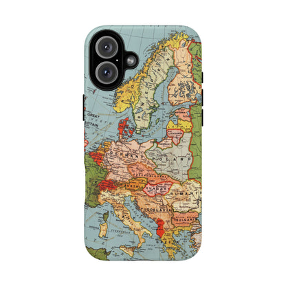 Wanderlust Vintage Map of Europe iPhone Case