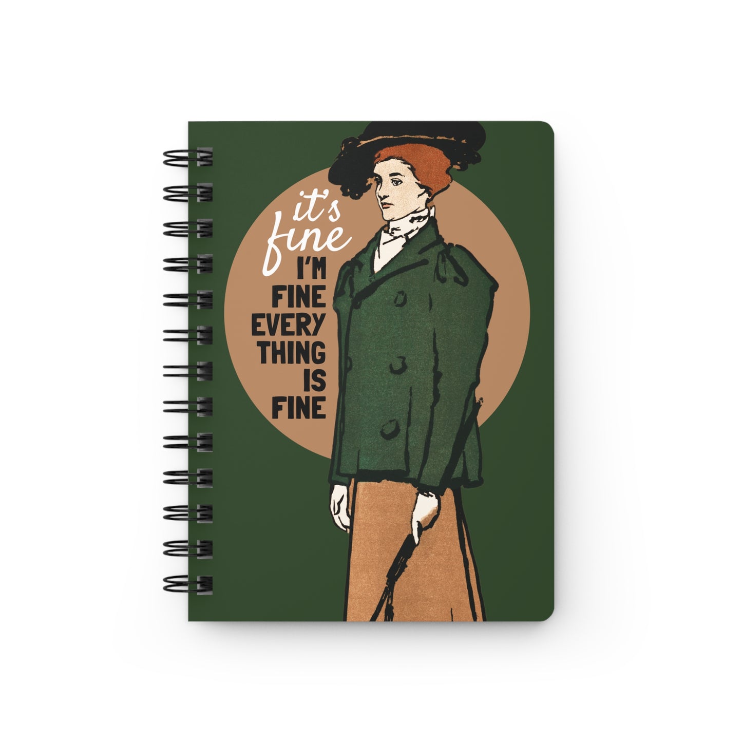 Everything Is Fine | Retro Art Spiral Notebook