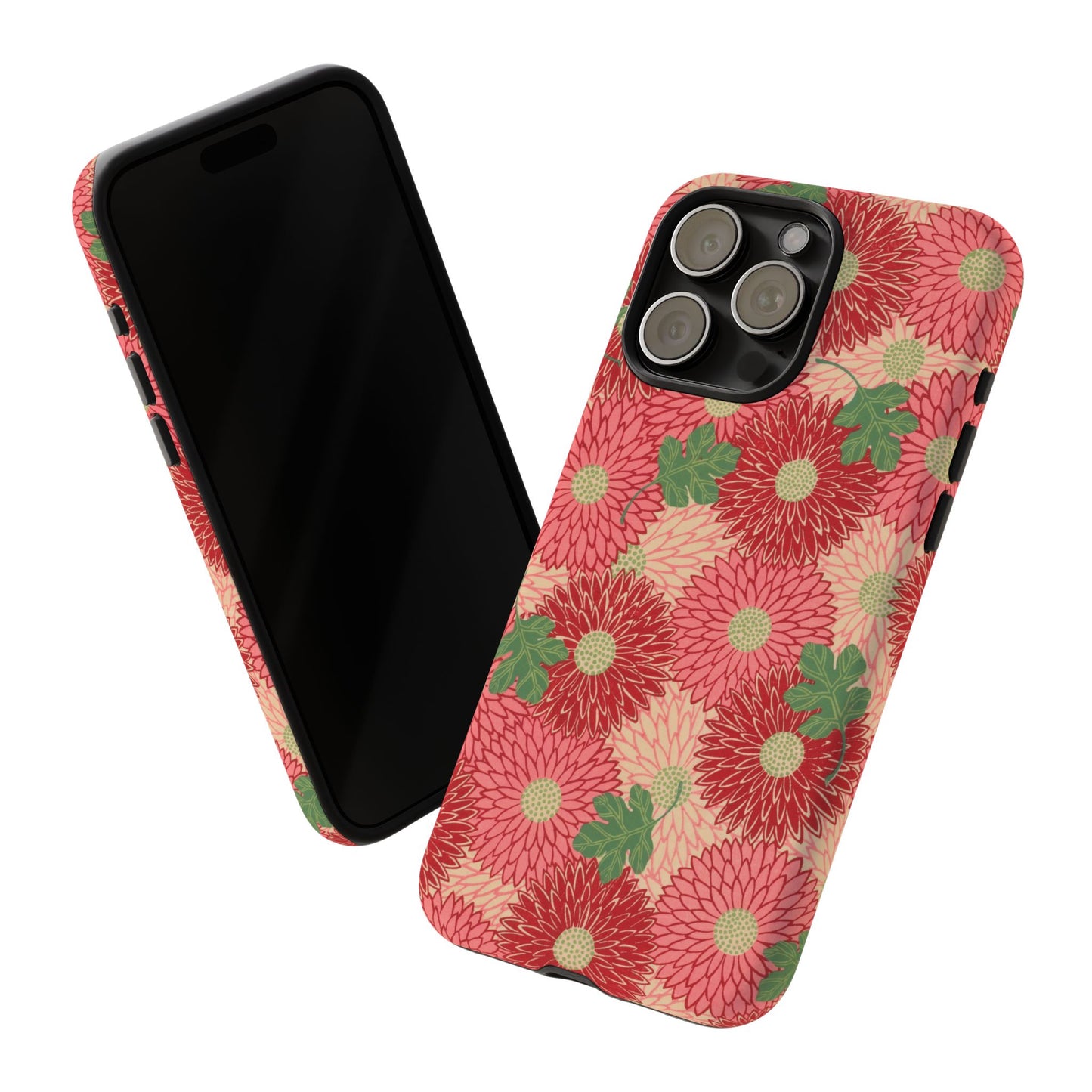 Pink Chrysanthemums Vintage iPhone Case