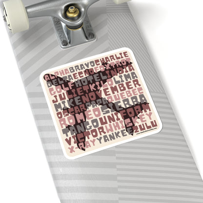 Retro Pink Aviation Alphabet Stickers (4 sizes)