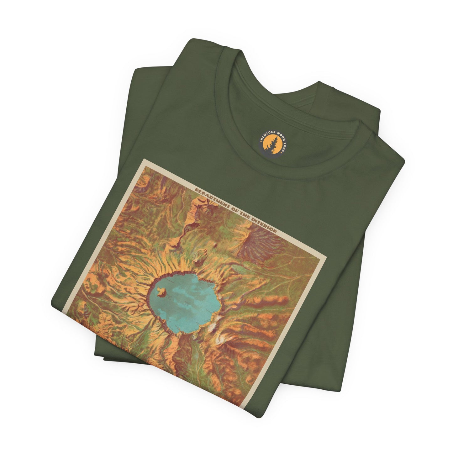 Crater Lake Vintage Map Tee