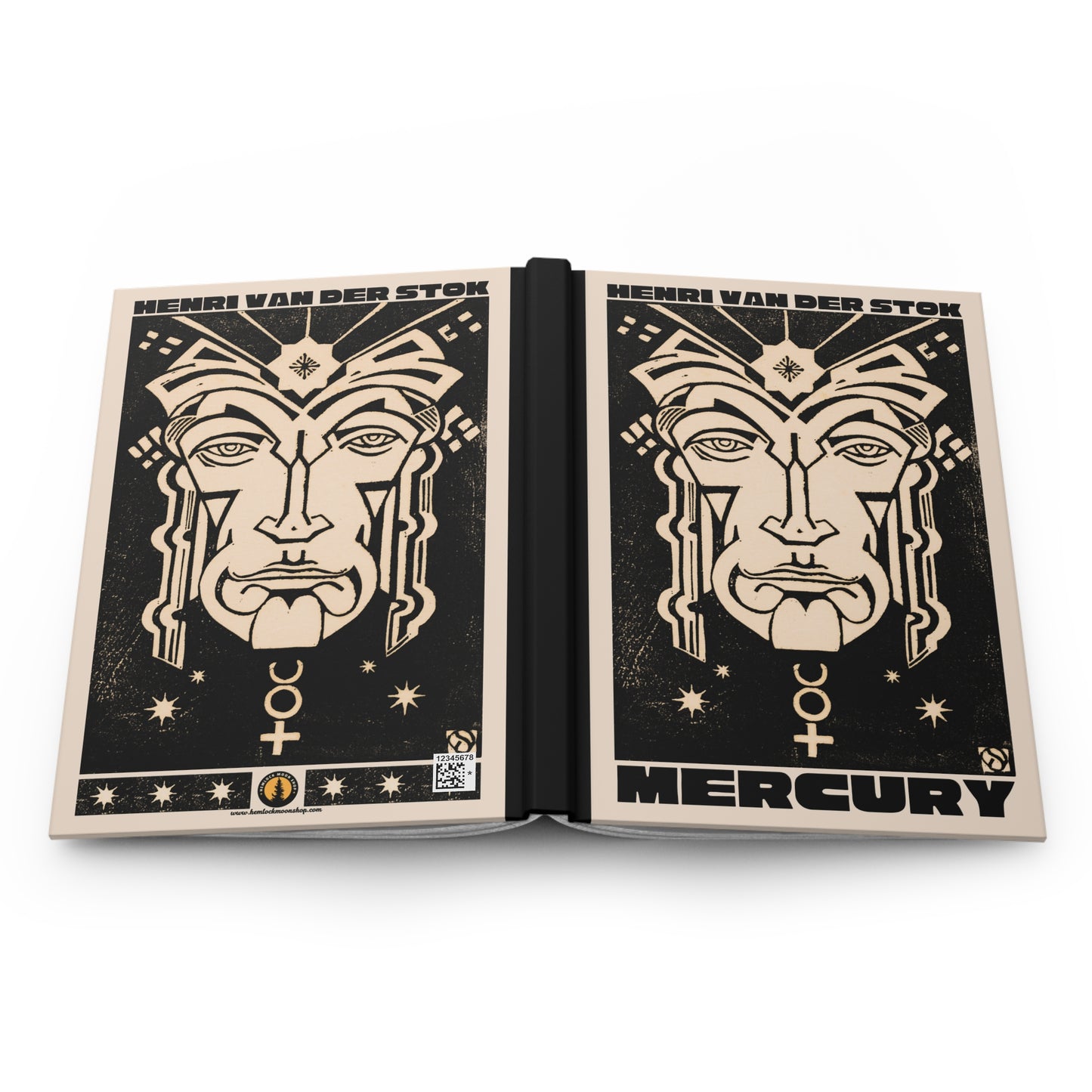 Mercury Hardcover Journal | Henri van der Stok's Planet Masks No. 001