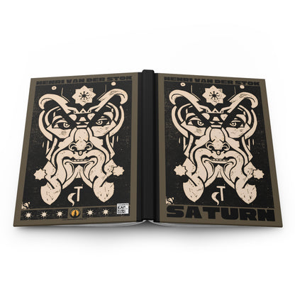 Saturn Hardcover Journal | Henri van der Stok's Planet Masks No. 006