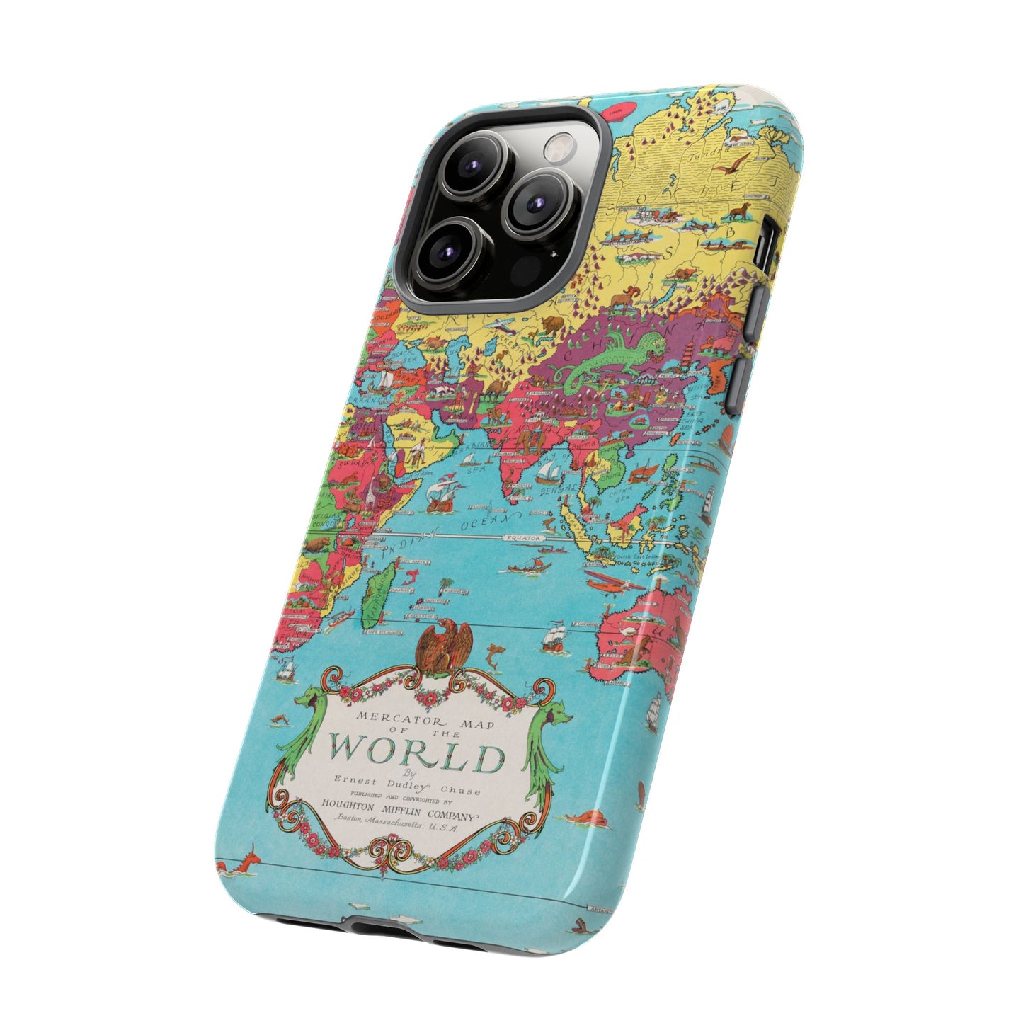 Map of the World Retro Travel iPhone Case