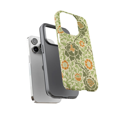 Olive & Orange Vintage Botanical iPhone Case