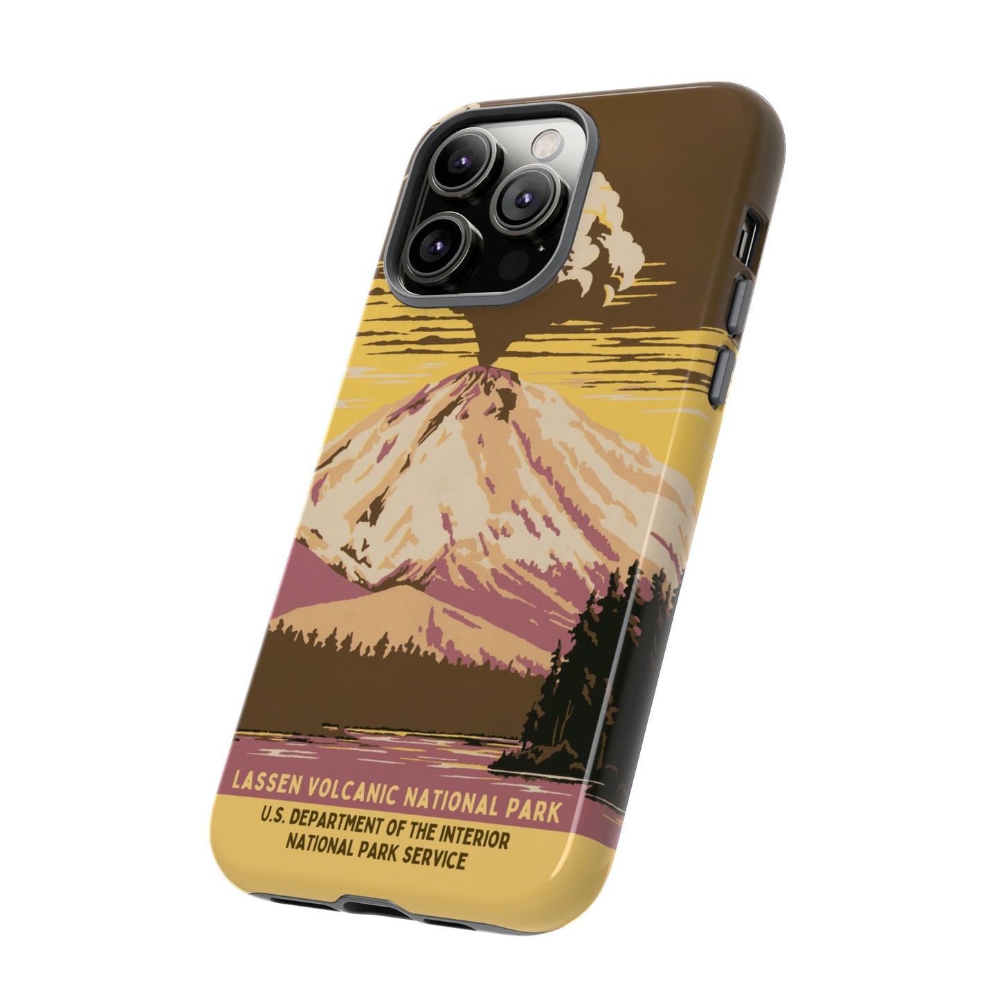 Lassen Volcanic National Park Retro iPhone Case