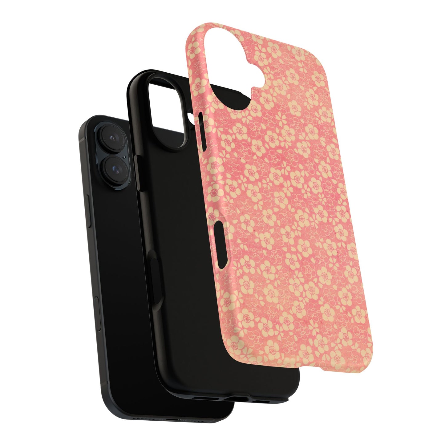 Pink Pattern Scattered Flowers iPhone Case