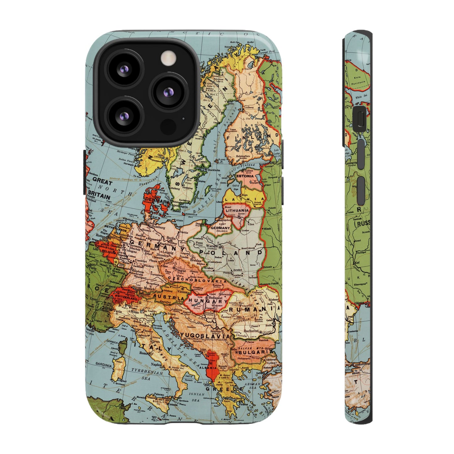 Wanderlust Vintage Map of Europe iPhone Case