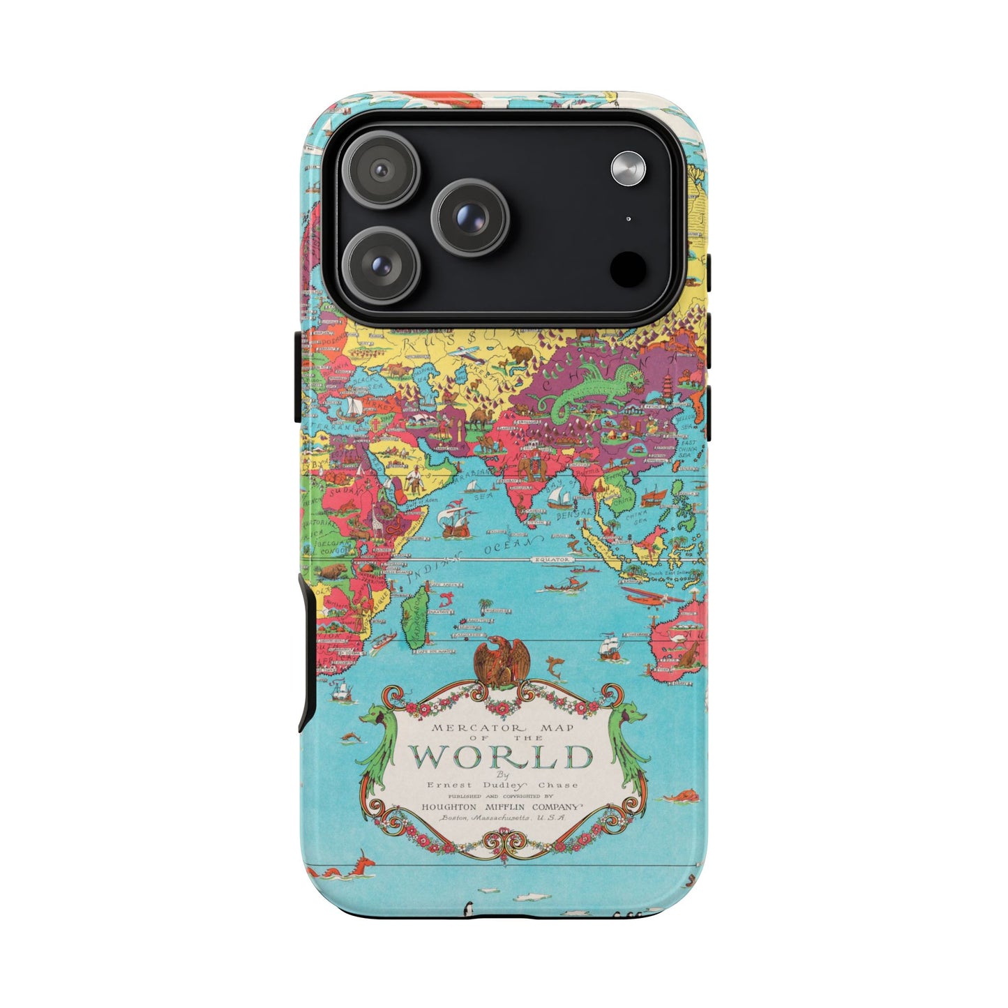 Map of the World Retro Travel iPhone Case