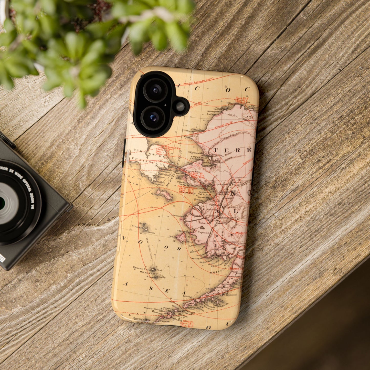 Alaska Territory Antique Map iPhone Case