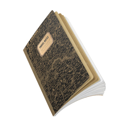 London Vintage Map | Softcover Travel Journal with Inside Illustrations