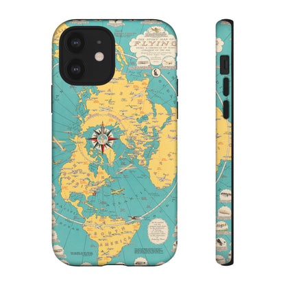 Map of Flying Retro iPhone Case