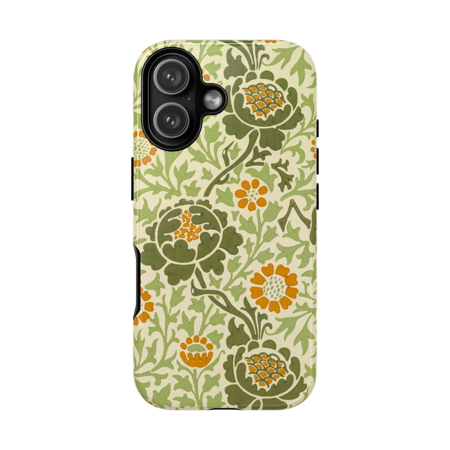 Olive & Orange Vintage Botanical iPhone Case