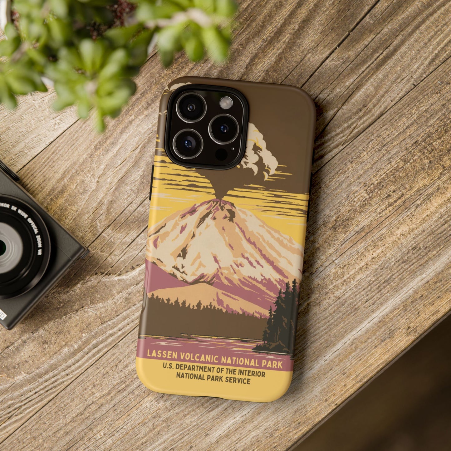 Lassen Volcanic National Park Retro iPhone Case
