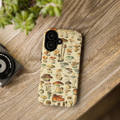 Mushrooms Vintage Field Guide iPhone Case