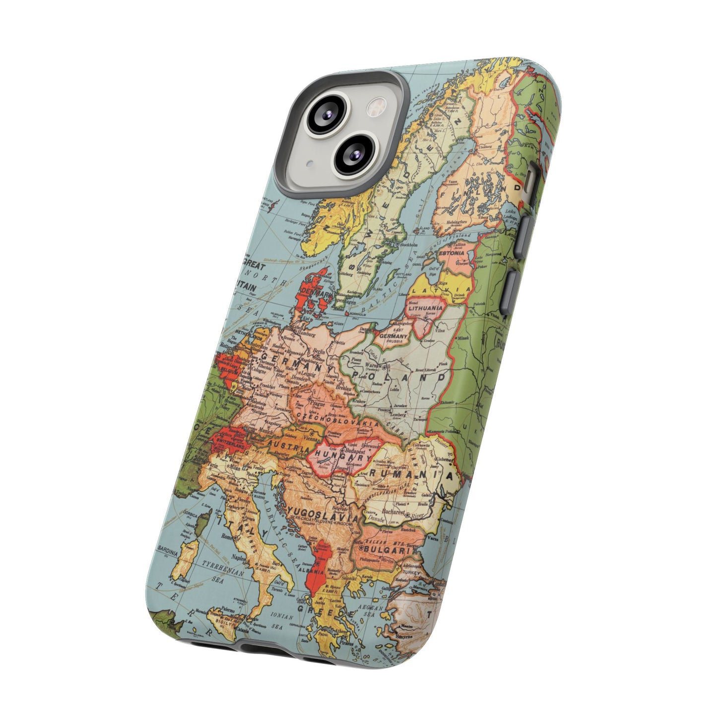 Wanderlust Vintage Map of Europe iPhone Case