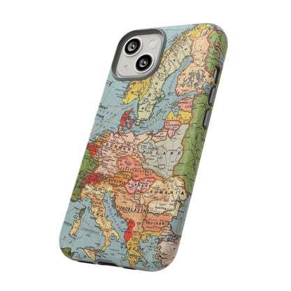 Wanderlust Vintage Map of Europe iPhone Case